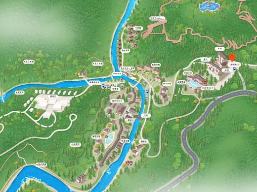 南靖结合景区手绘地图智慧导览和720全景技术，可以让景区更加“动”起来，为游客提供更加身临其境的导览体验。